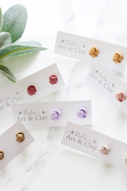 Mini Ribbon Knot Studs