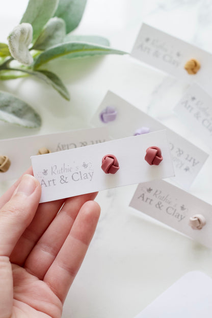 Mini Ribbon Knot Studs