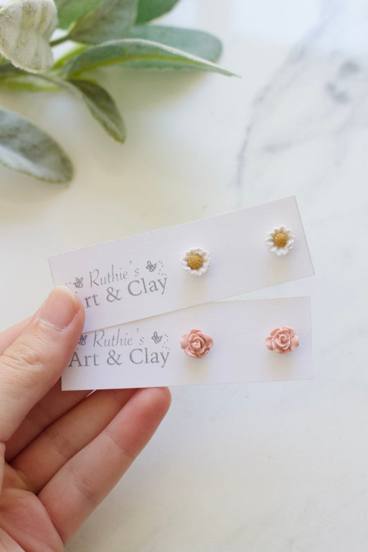 Rose and Daisy Studs