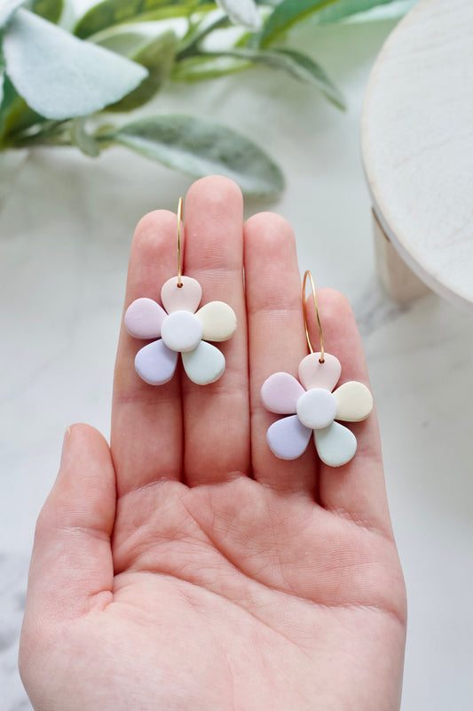 Spring Flower Hoops