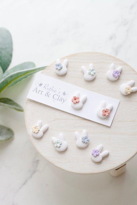 Floral Bunny Studs