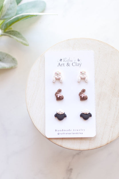 Sleepy Bunny Easter Stud Pack